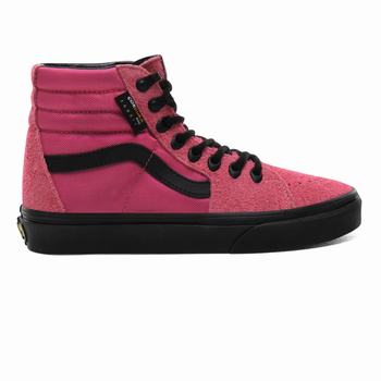 Női Vans Cordura Sk8-Hi Magasszárú Cipő VA7809643 Rózsaszín/Fekete